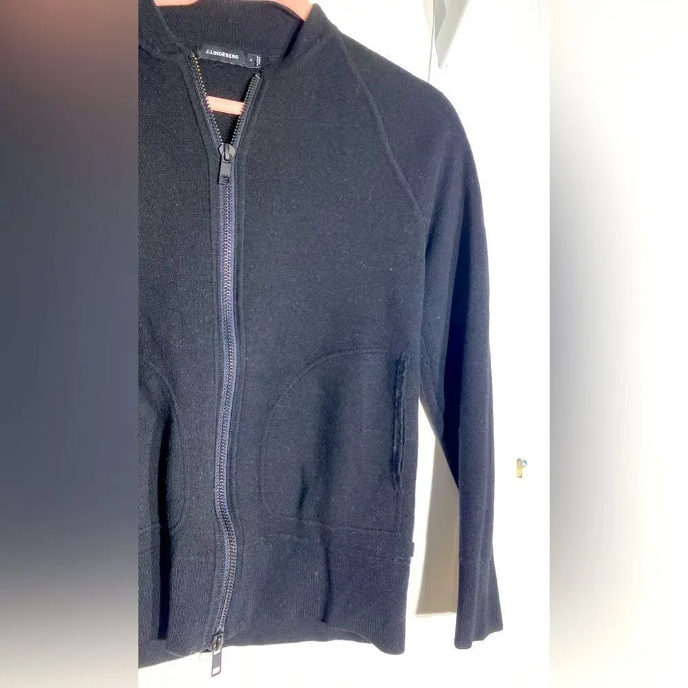 J. LINDEBERG Black Men's Cardigan‎ Sz S